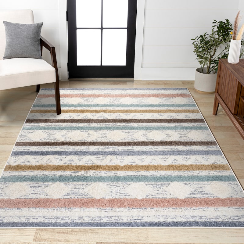 JONATHAN Y Aileen Beach Strie' Striped Area Rug - 4 X 6