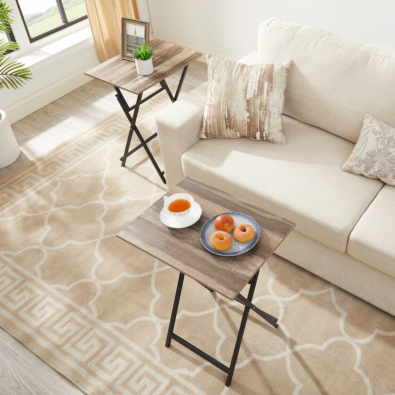 2-Piece Folding TV Tray - 14.96 x 19.69 x 26.38