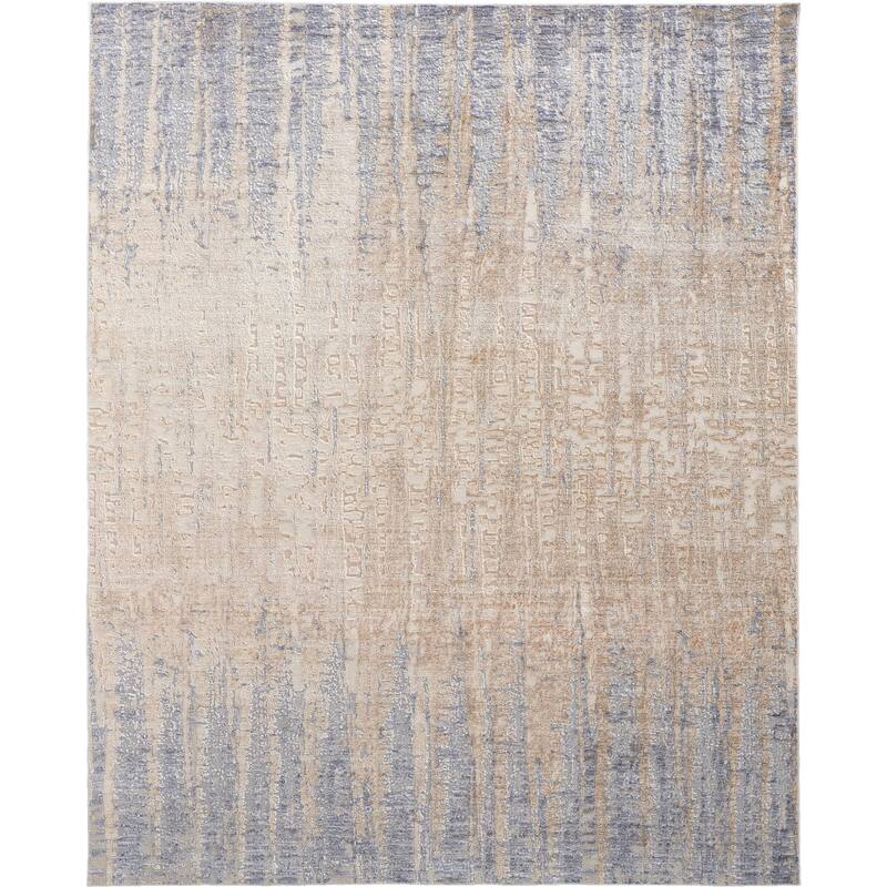 Grand Bazaar Corben Machine Made Gradient & Ombre Transitional Area Rug - 4' x 6' - 4' x 6' - Tan/Brown/Blue