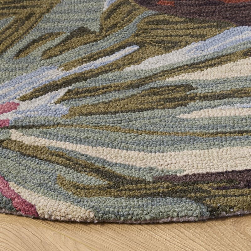 SAFAVIEH Handmade Jardin Kristell Country Floral Wool Rug