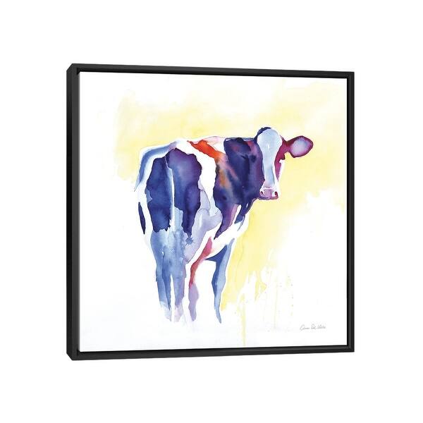 slide 2 of 18, iCanvas "Holstein I" by Aimee Del Valle Framed Canvas Print Black - 18x18