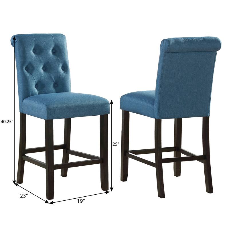 Tufted Counter Height Stool,Set of 2