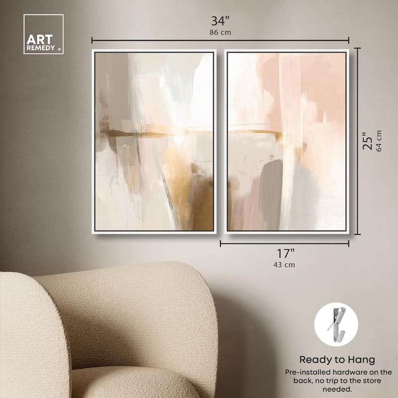Meditative Hues I Canvas Set of 2 by Art Remedy