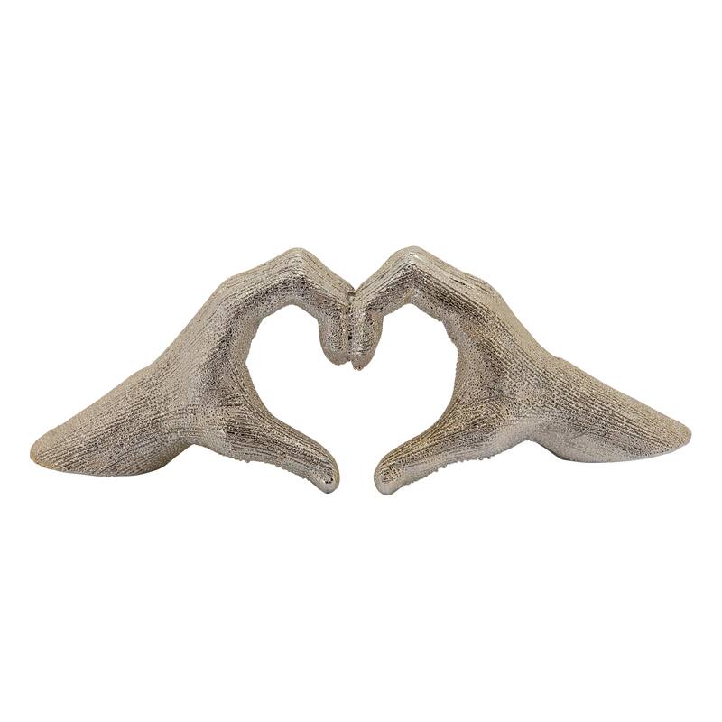 Sagebrook Ceramic Heart Shaped Hands Statue