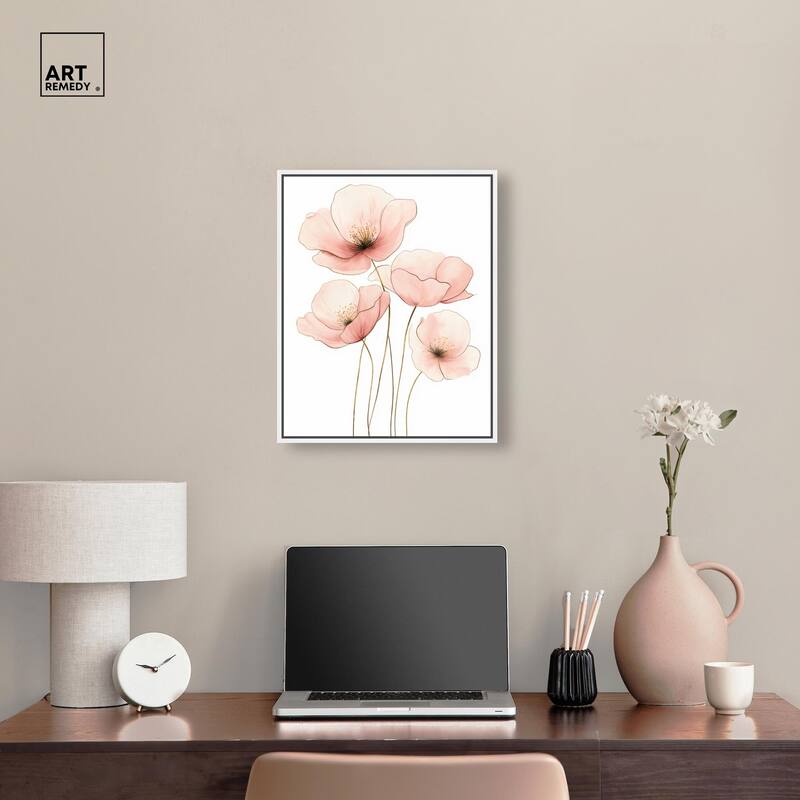 Pink Petal light Canvas by Art Remedy