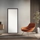 preview thumbnail 7 of 6, Havana Non-Beveled Framed Full-Length Floor Leaner Mirror - Havana Black Bronze - 27 x 63 in