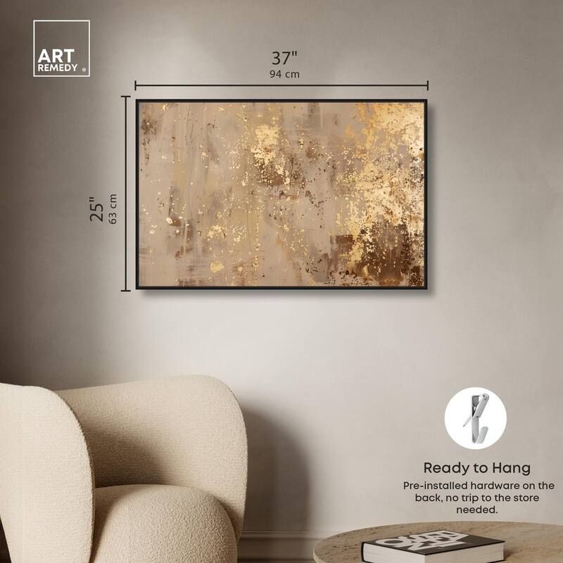 Gilded Dust Canvas by Art Remedy