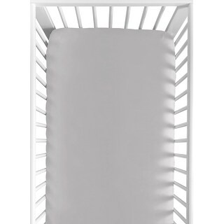 Sweet Jojo Designs Solid Grey Celestial Collection Fitted Crib Sheet