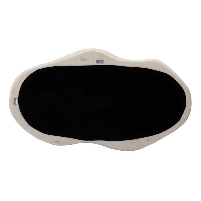 Resin Organic Shaped Wall Mirror with Debossed Lines - 23.25"L x 3.25"W x 40.5"H