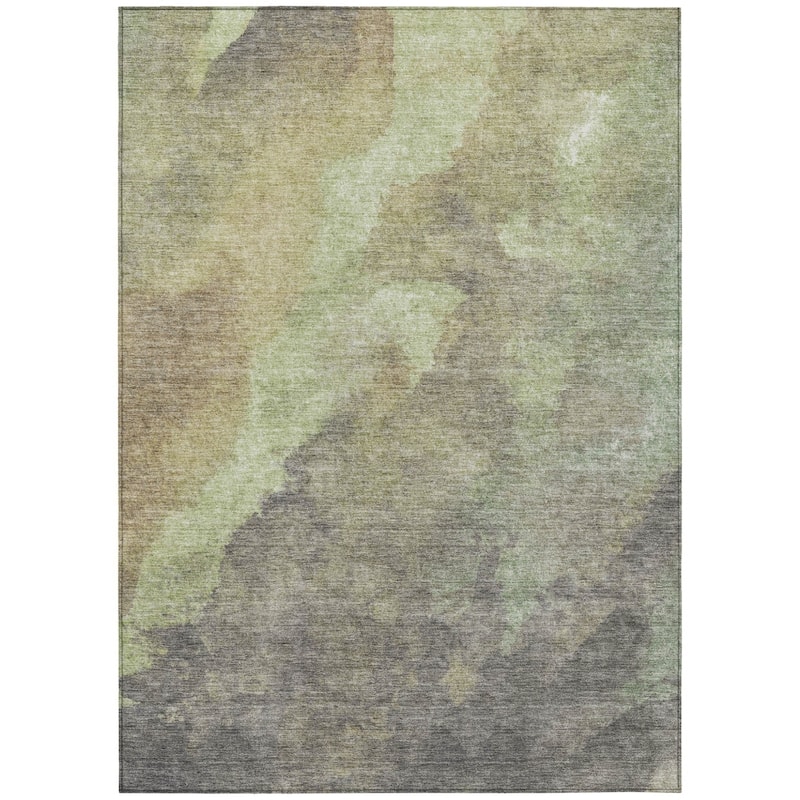 HomeRoots Abstract Transitional Rectangle Outdoor Rug