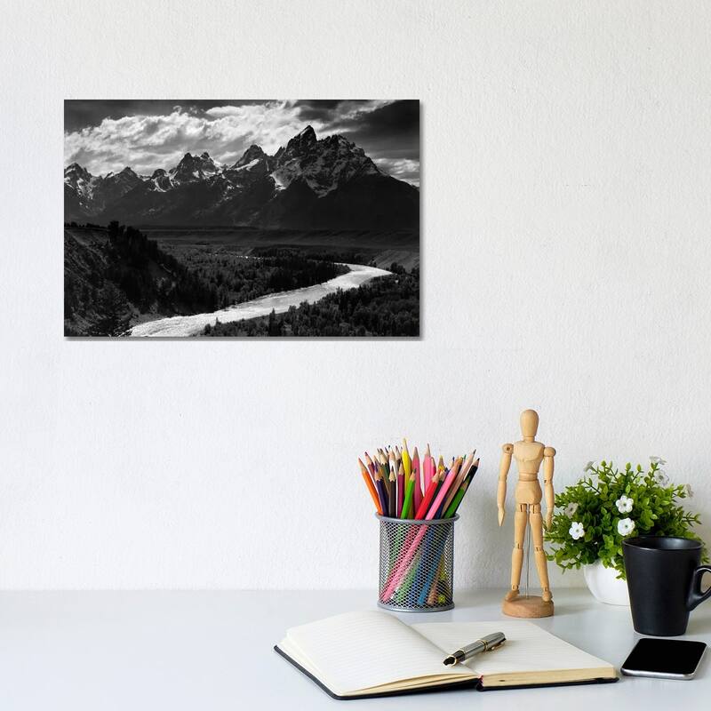 iCanvas "Grand Teton II" by Ansel Adams Canvas Print - 8x12x0.75