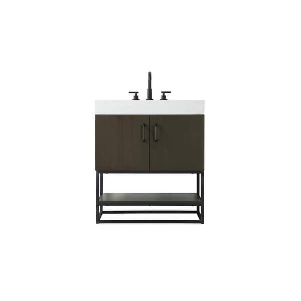 slide 2 of 11, Elegant Lighting VF29230 Caroline 30" Free Standing Single Basin Mocha Brown