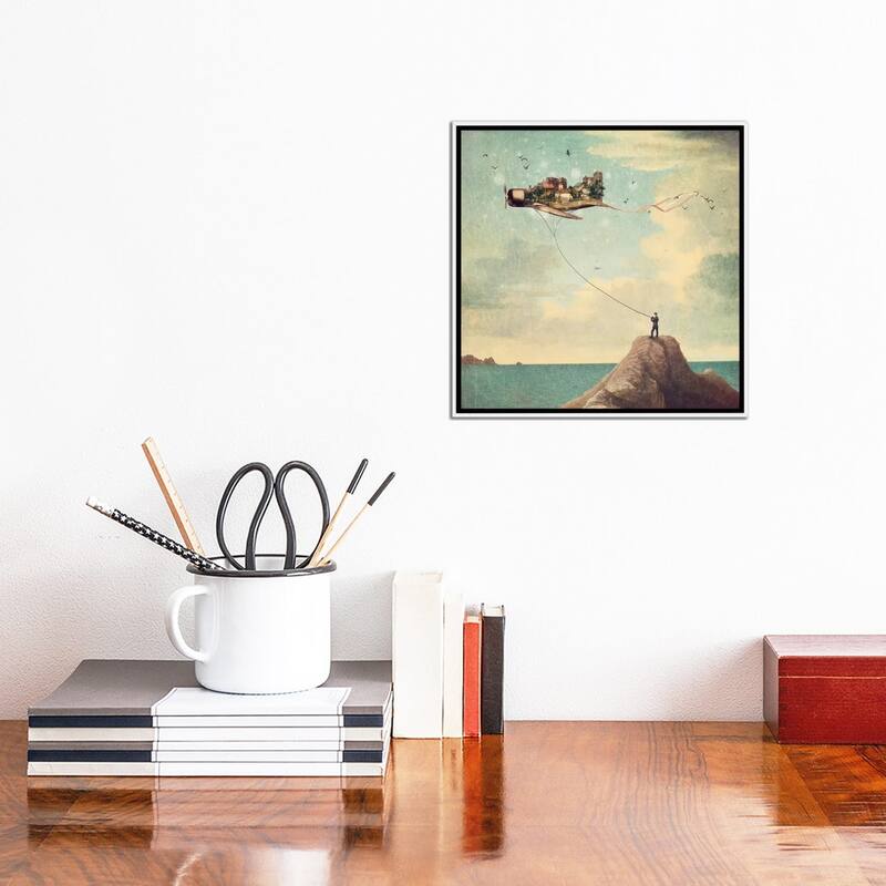 iCanvas "Kite Day" by Paula Belle Flores Framed Canvas Print