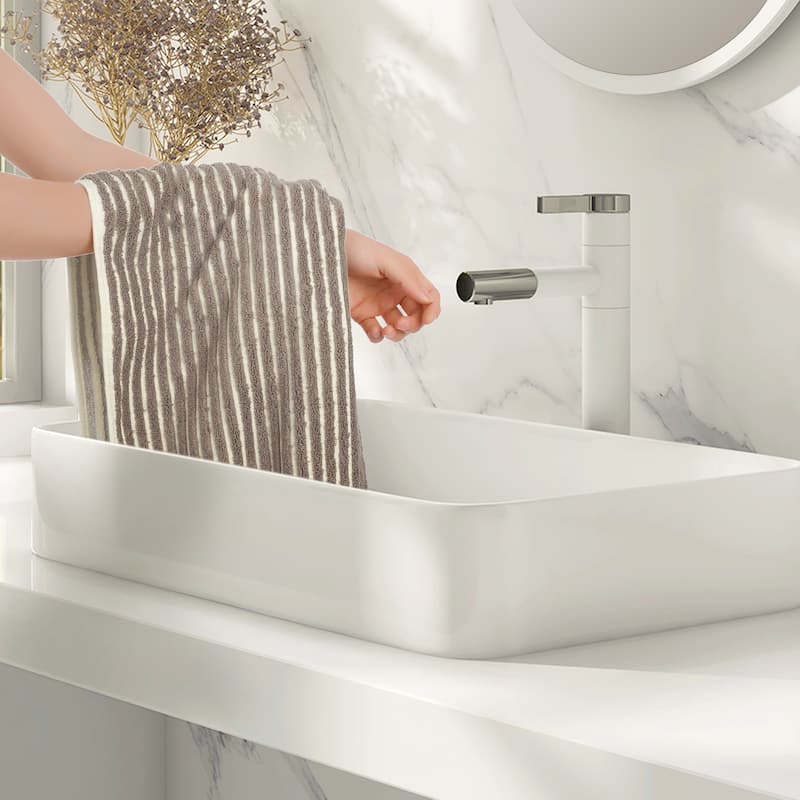 100% Cotton Striped Hand Towels, Soft Absorbent Quick Drying Towel Sets for Home, Hotel, Gym