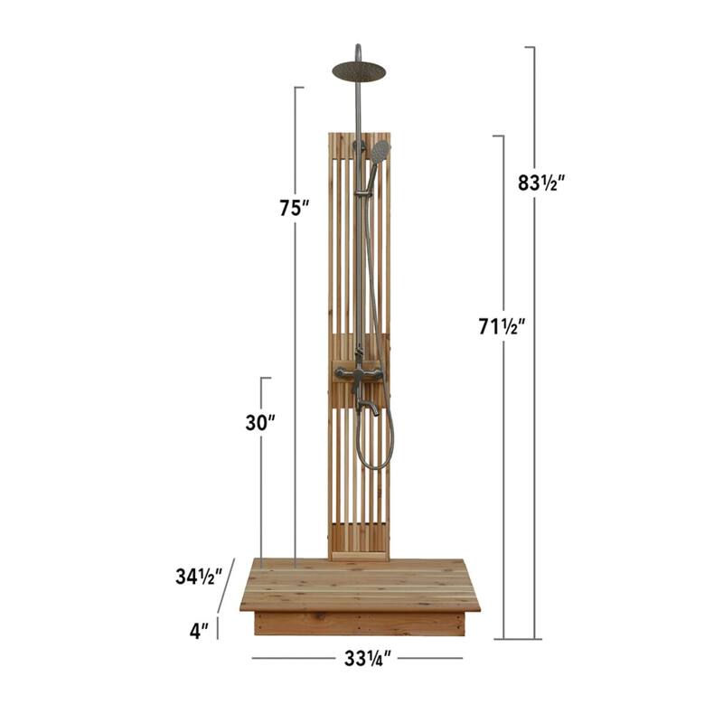 ALEKO Cascade Outdoor Rinse Shower