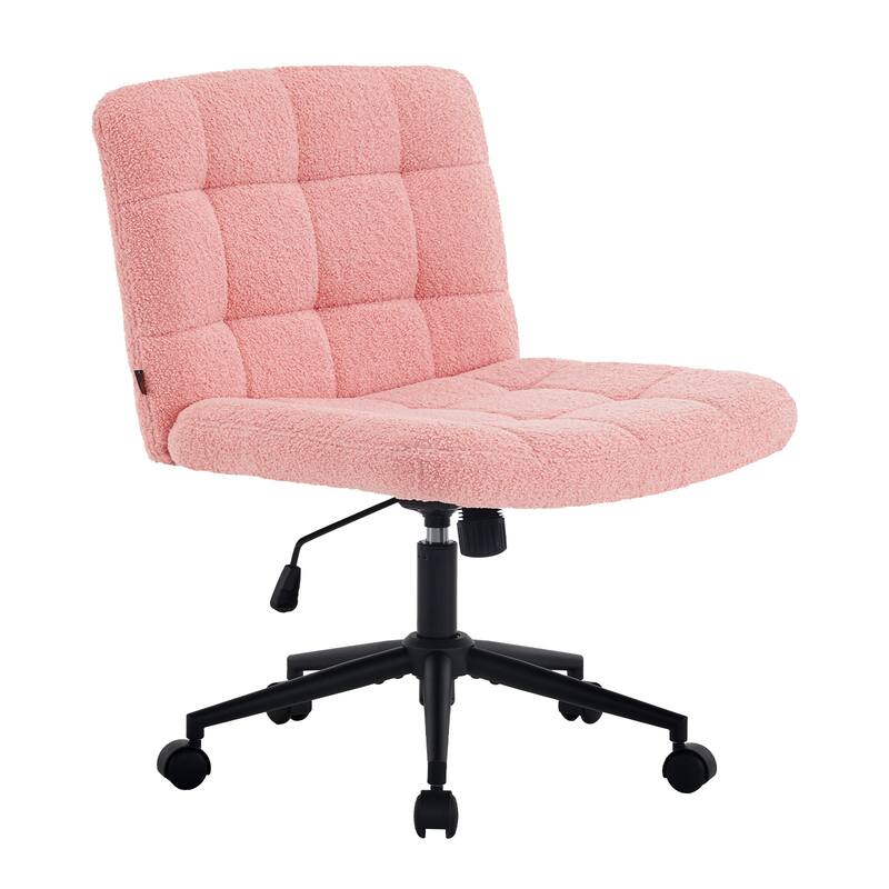Home Office Desk Chair Armless Office Desk Chair with Cashmere Lumbar Support Adjustable Height, for Home Office Study Room
