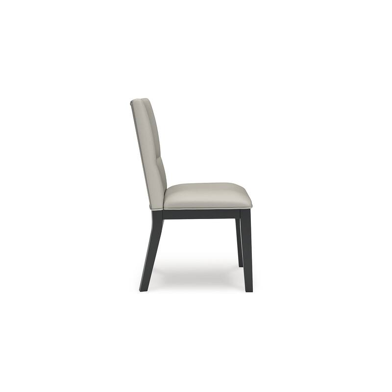 Signature Design by Ashley Glinari White/Black Dining Upholstered Side Chair (Set of 2) - 19.75" W x 24.5" D x 36.88" H