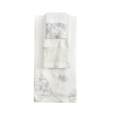 HiEnd Accents Rosaline Linen Towel Set White