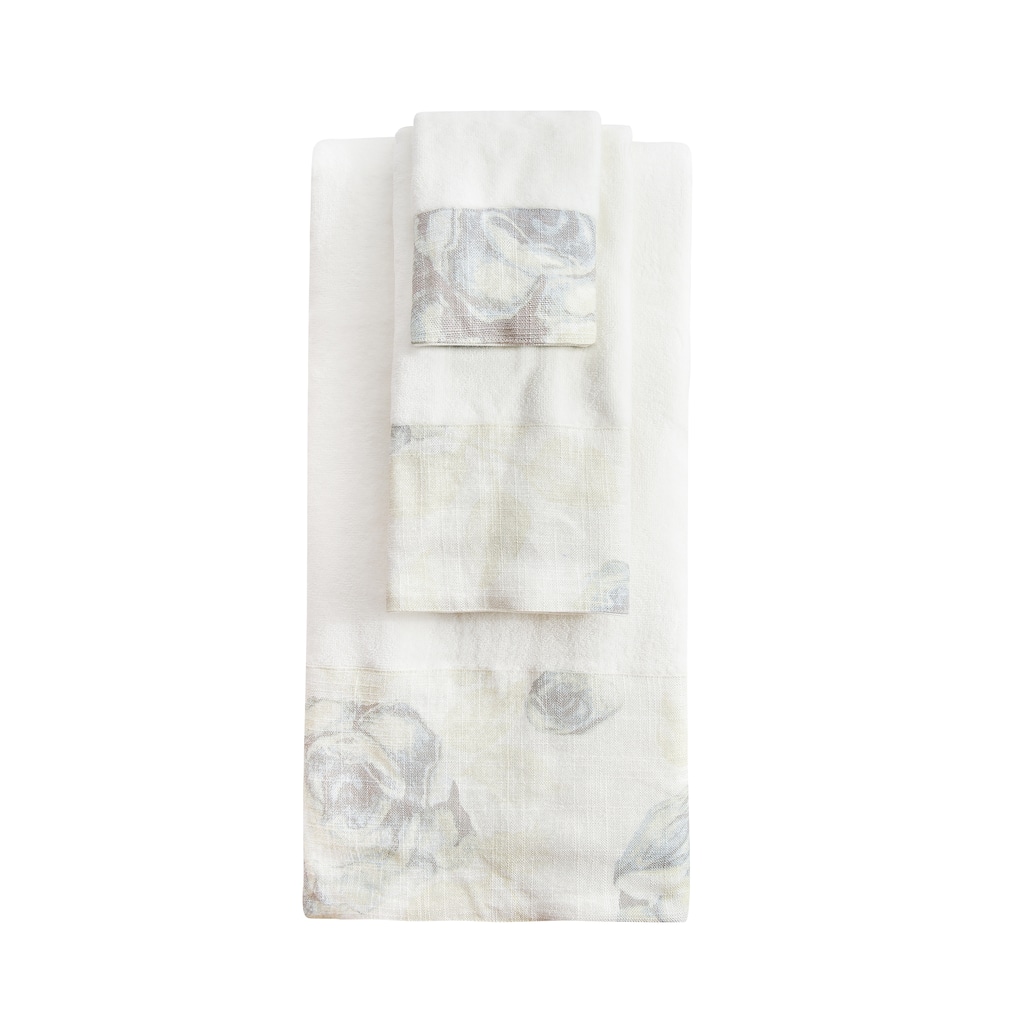 HiEnd Accents Rosaline Linen Towel Set White