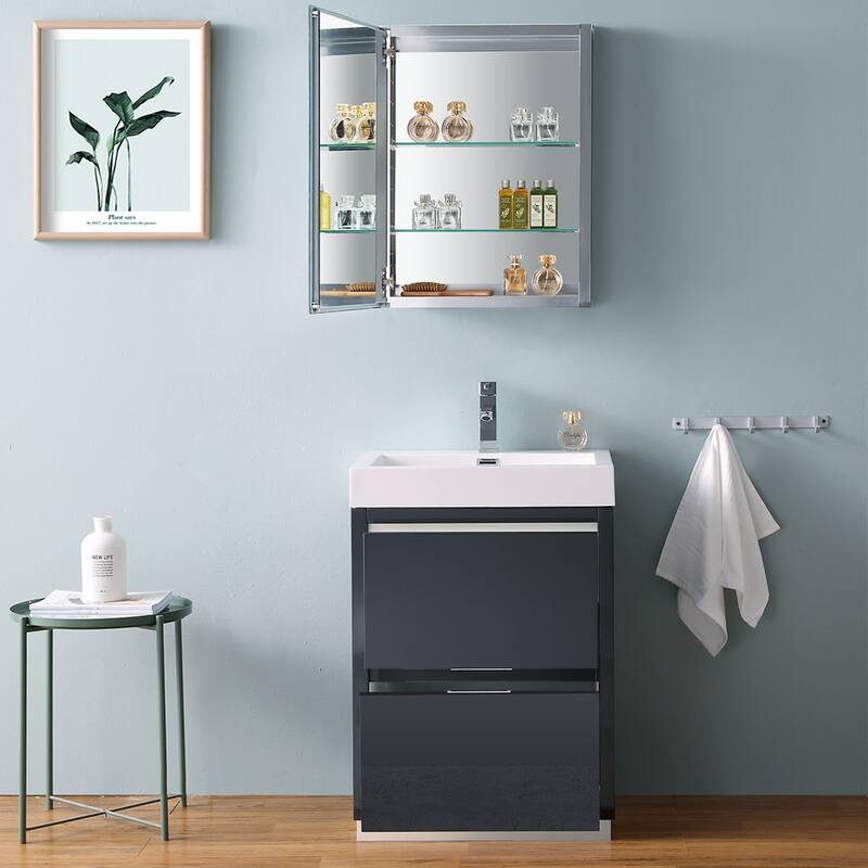 Fresca Senza 24" Single Vanity Set with Wood Cabinet and Acrylic
