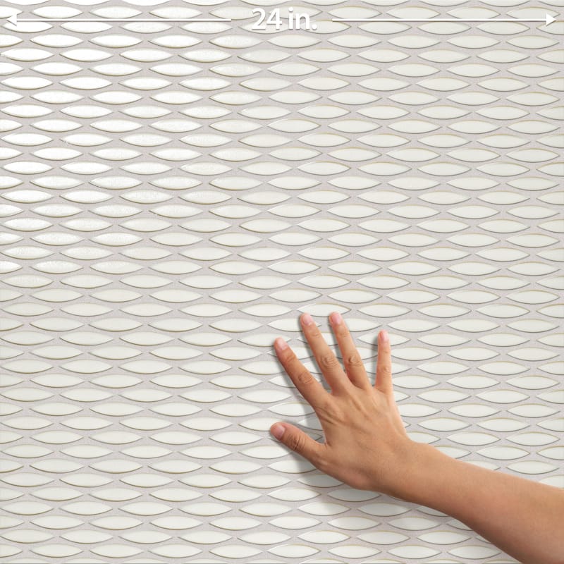 Merola Tile Pescado Honed Snowcap White 12" x 12-1/2" Porcelain Floor and Wall Tile