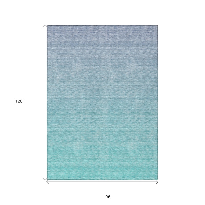 HomeRoots Ombre Transitional Rectangle Outdoor Rug