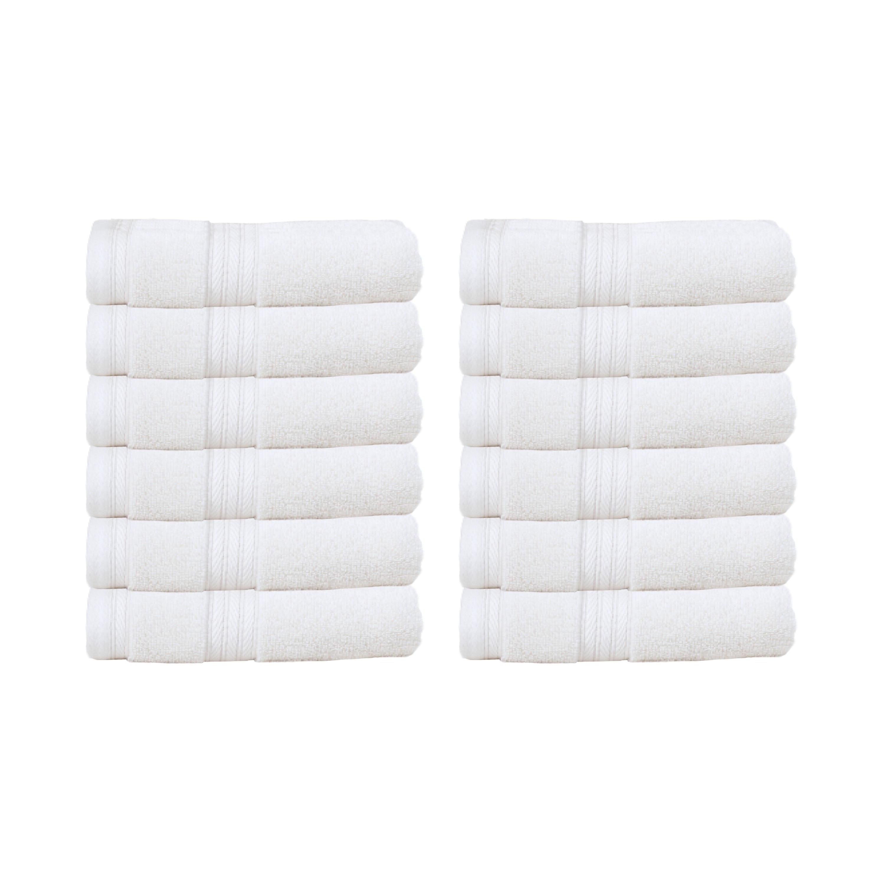 Home Weavers Elegance Essentials 550GSM Cotton Zero Twist Super Absorbent Wash Cloth Set of 12