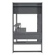 preview thumbnail 12 of 30, Gaming Loft Bed with Desk Light Storage Drawer Shelves & Charging Station Wood Loft Bed Frame for Kids Teens Bedroom