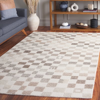 SAFAVIEH Handmade Ebony Aeron Modern & Contemporary Wool Rug