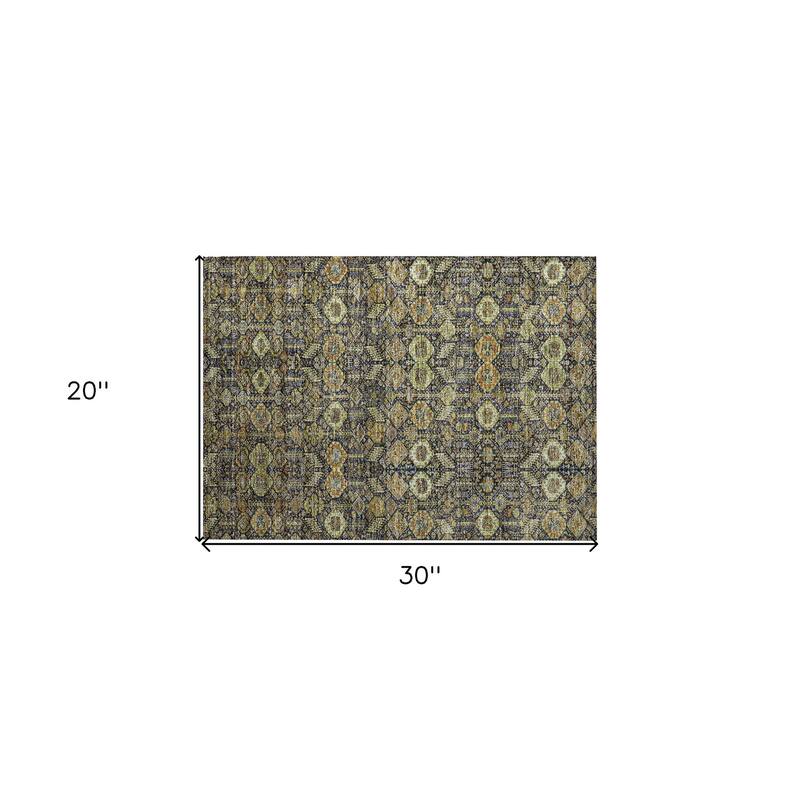 Caro Lush Floral Weather Resistant Blended Style Outdoor Rug