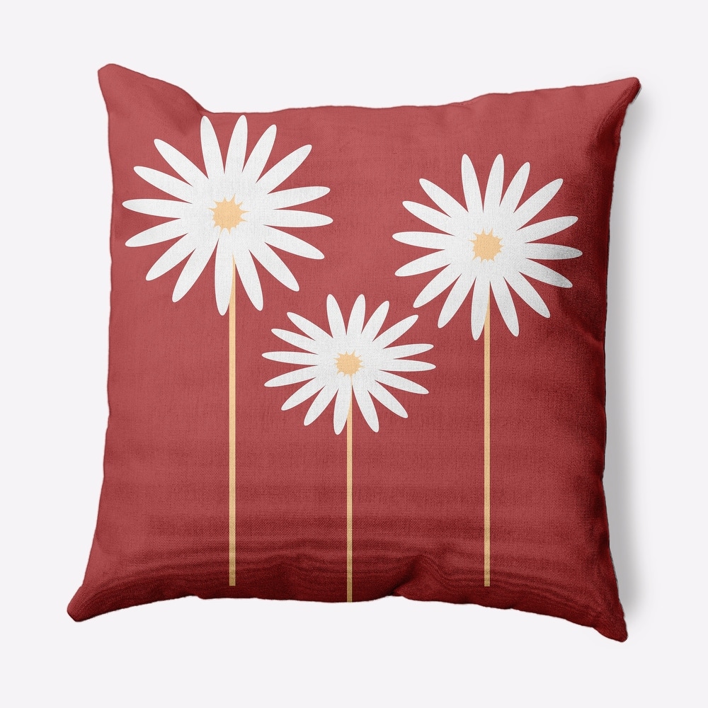 Floral Print Indoor/Outdoor Throw Pillow