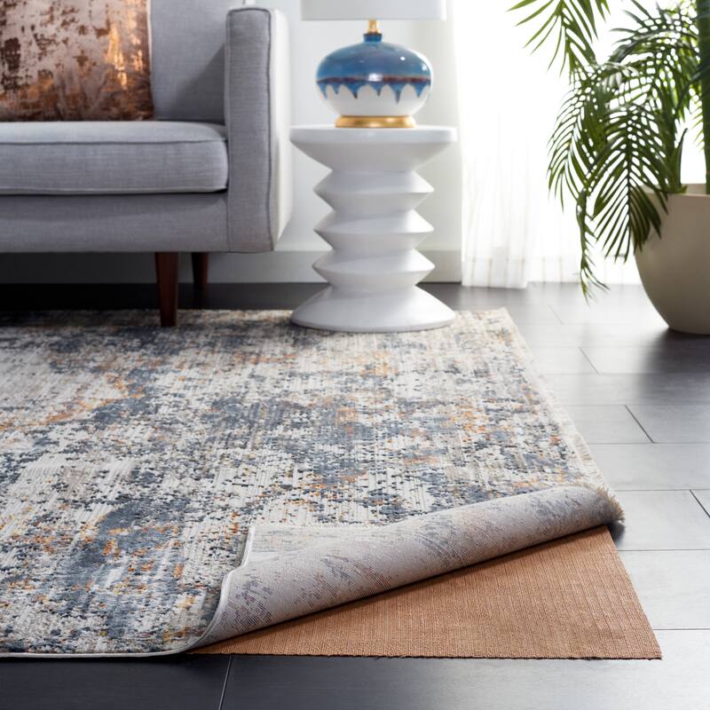 SAFAVIEH Ultra Rug Pad 1/8" with Open Weave Pattern - Slip Resistant & Trim-to-Fit - Beige - 10' x 14'