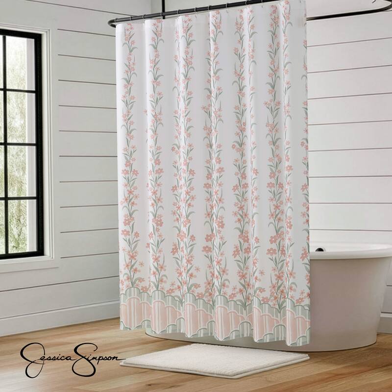 Jessica Simpson 13-Piece Shower Curtain and Hooks Set