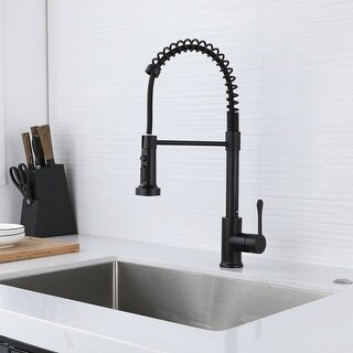 Single Handle Deck Mounted High Arc Spring Neck Brass Kitchen Faucet ...