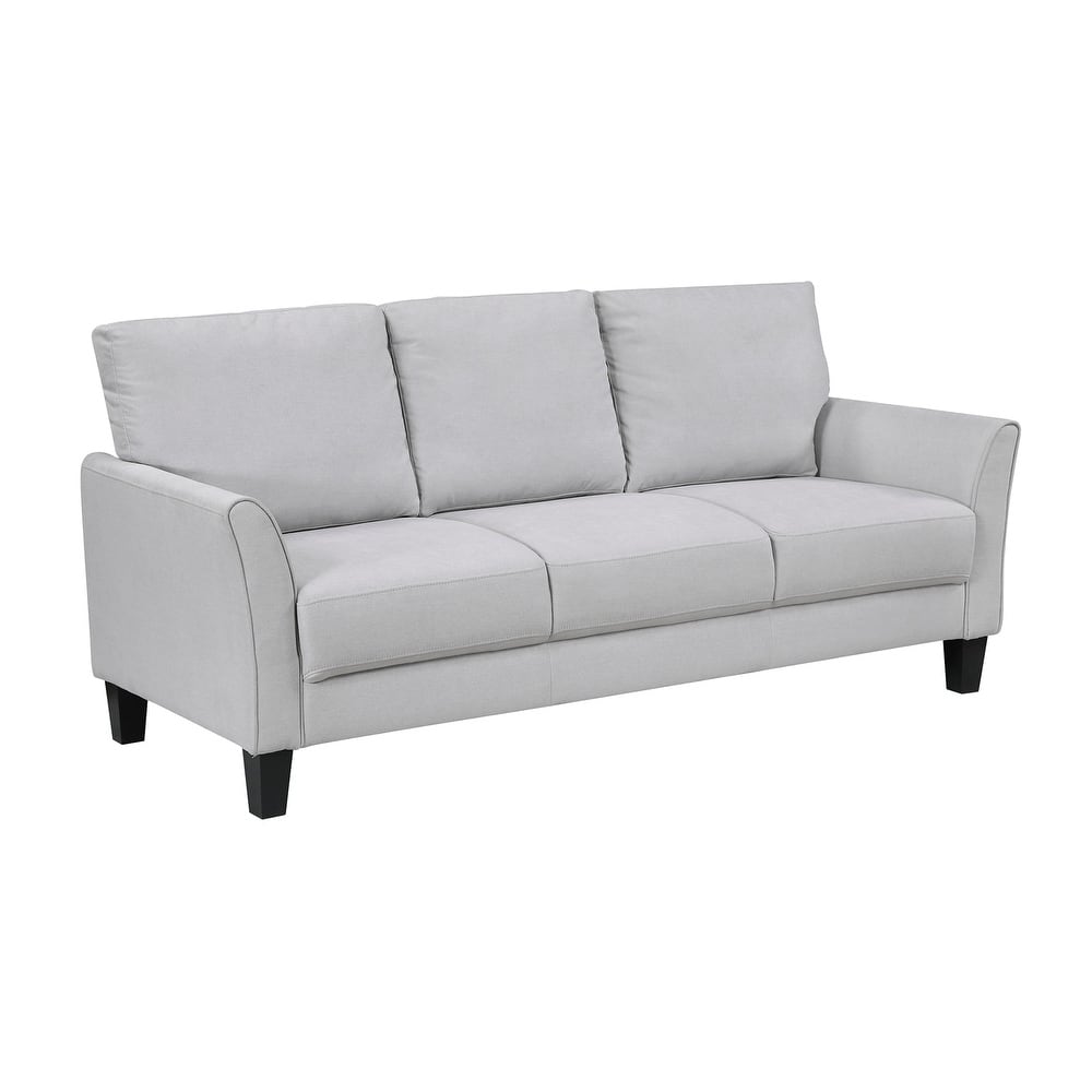Fremont & Park Felix 78.5" Textured Living Room Sofa - Wood Finish Exposed Feet