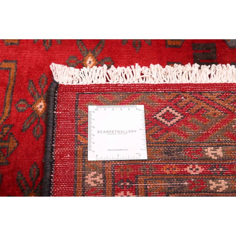 ECARPETGALLERY Hand-knotted Teimani Red Wool Rug - 6'9 x 9'5