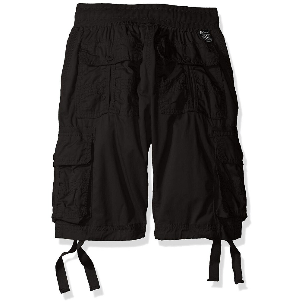 boys black jogger shorts