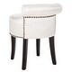 preview thumbnail 6 of 9, SAFAVIEH Georgia White Petite Glam Vanity Stool - 17.9" x 19" x 22.8"