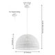 preview thumbnail 32 of 115, Jigu 1-Light Woven Rattan/Iron LED Pendant, by JONATHAN Y