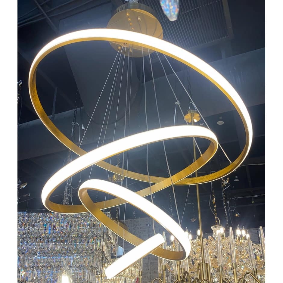 LED Modern Circles Chandelier Lighting Fixture 32" Wide