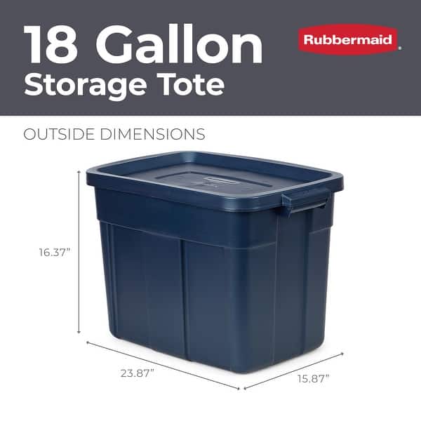 dimension image slide 7 of 12, Rubbermaid Roughneck Storage Totes