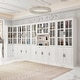 preview thumbnail 59 of 82, White Buffet Sideboard & Curio Bookcase Cabinet with Glass Doors
