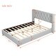 preview thumbnail 44 of 49, Full Size PU Upholstered Platform Bed with Modern Wooden Slat Support