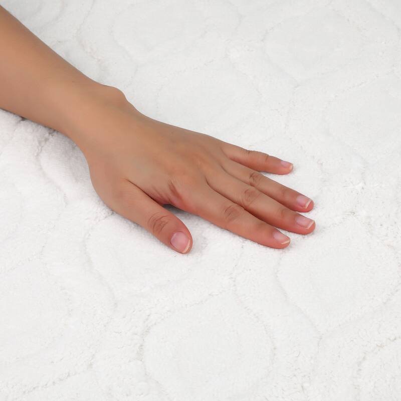 Absorbent Bathroom Rug, Soft Non Slip Mat, Rubber Backing Quick Dry Rugs for Shower Floor, Bath Decor