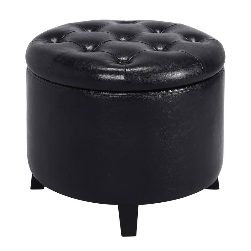 Convenience Concepts Designs4Comfort Round Storage Ottoman