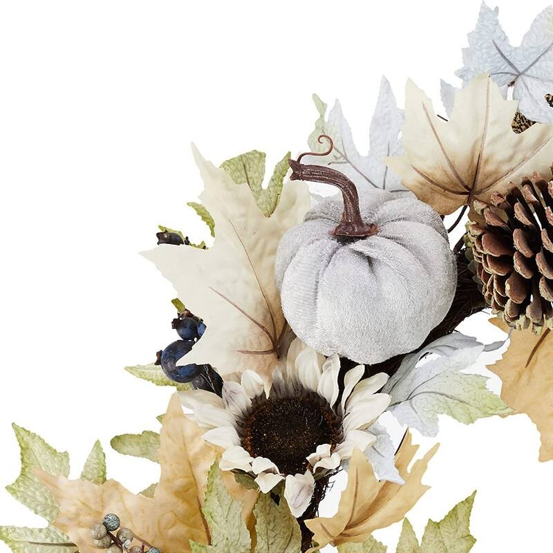 24 Inch Rustic Sunflower, Pumpkin Wreath