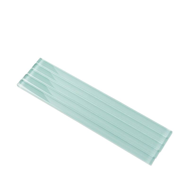 Apollo tile 0.5" x 12" Colorway Glossy Blizzard Blue Glass Tile (0.5 sq ft/case) - 10 Pack