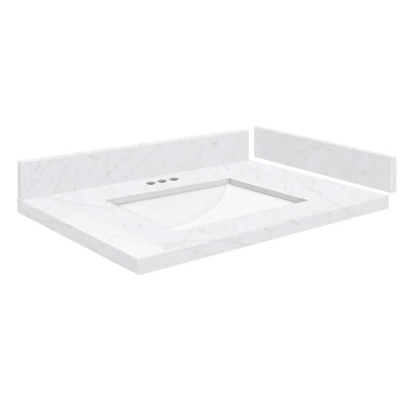 Transolid VT27.5x22-1RU-4 Silestone 28" Quartz Vanity Top with