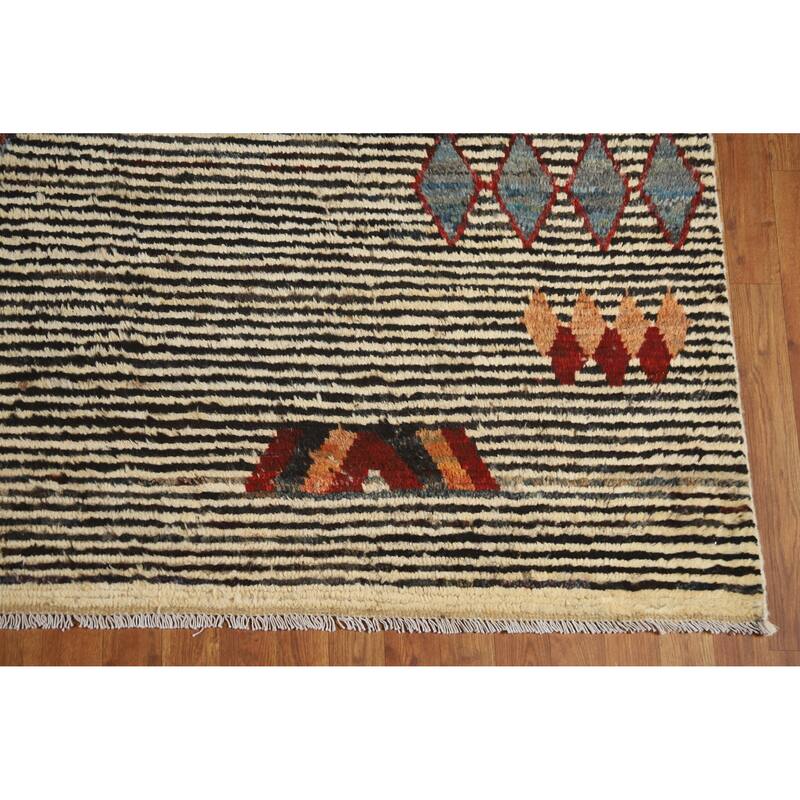 Trellis Moroccan Oriental Area Rug Handmade Living Room Wool Carpet - 8'5" x 9'9"