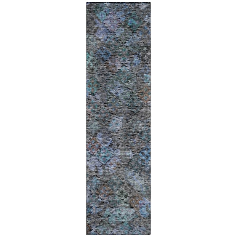 Machine Washable Indoor/ Outdoor Boho Moroccan Chantille Rug